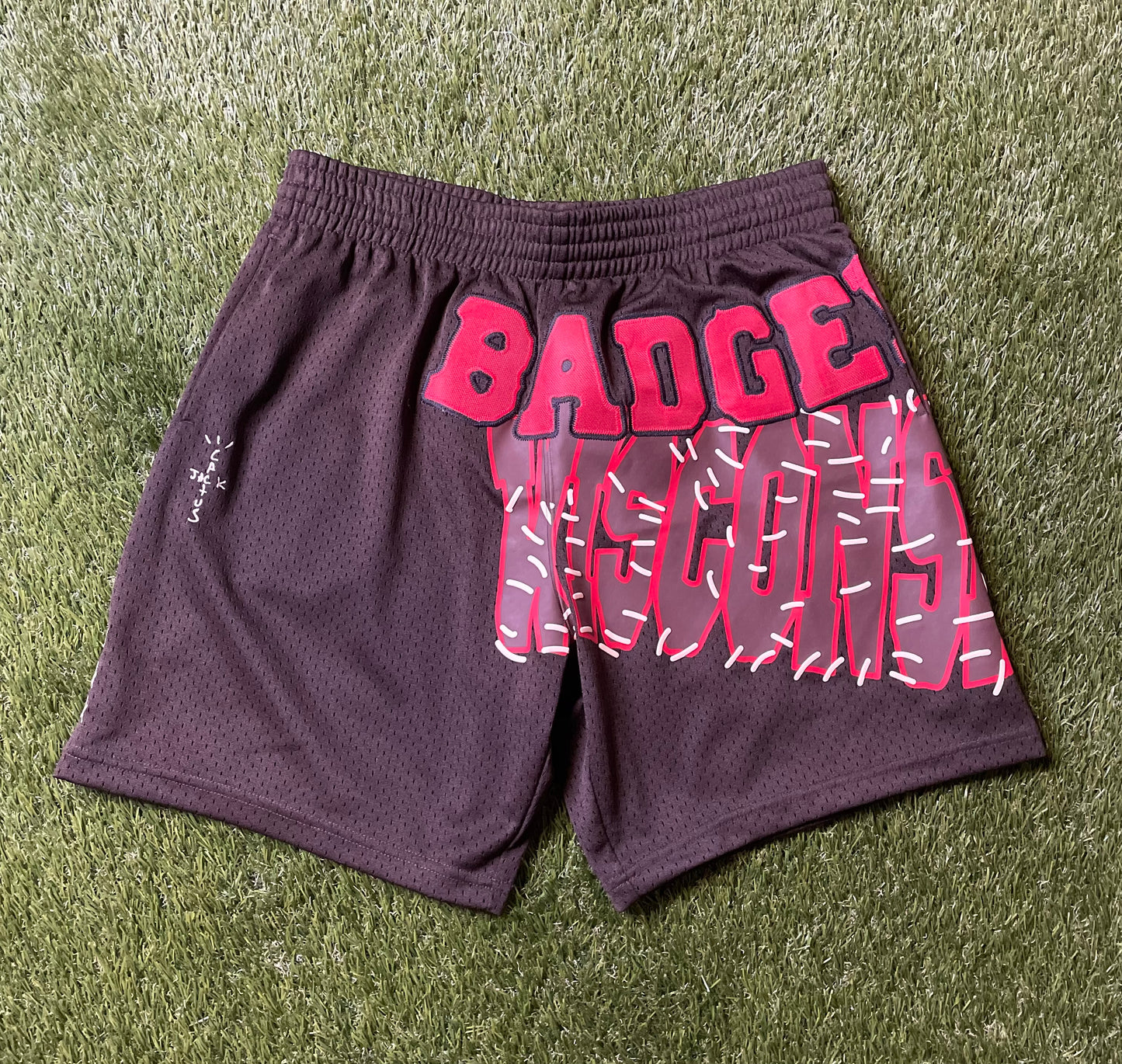 Cactus Jack Mitchell & Ness Wisconsin Badgers Shorts