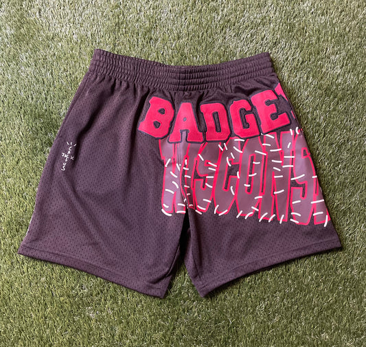 Cactus Jack Mitchell & Ness Wisconsin Badgers Shorts