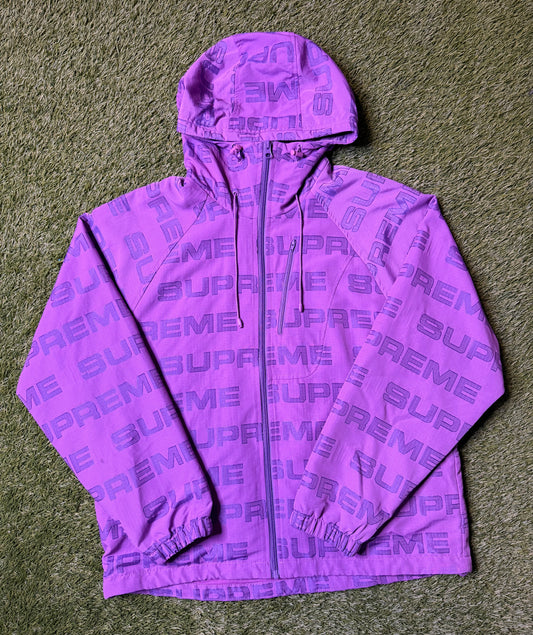 Supreme Logo Ripstop Hooded Track Jacket