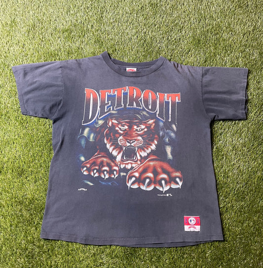 Vintage 90's Detroit Tigers Front & Back T Shirt