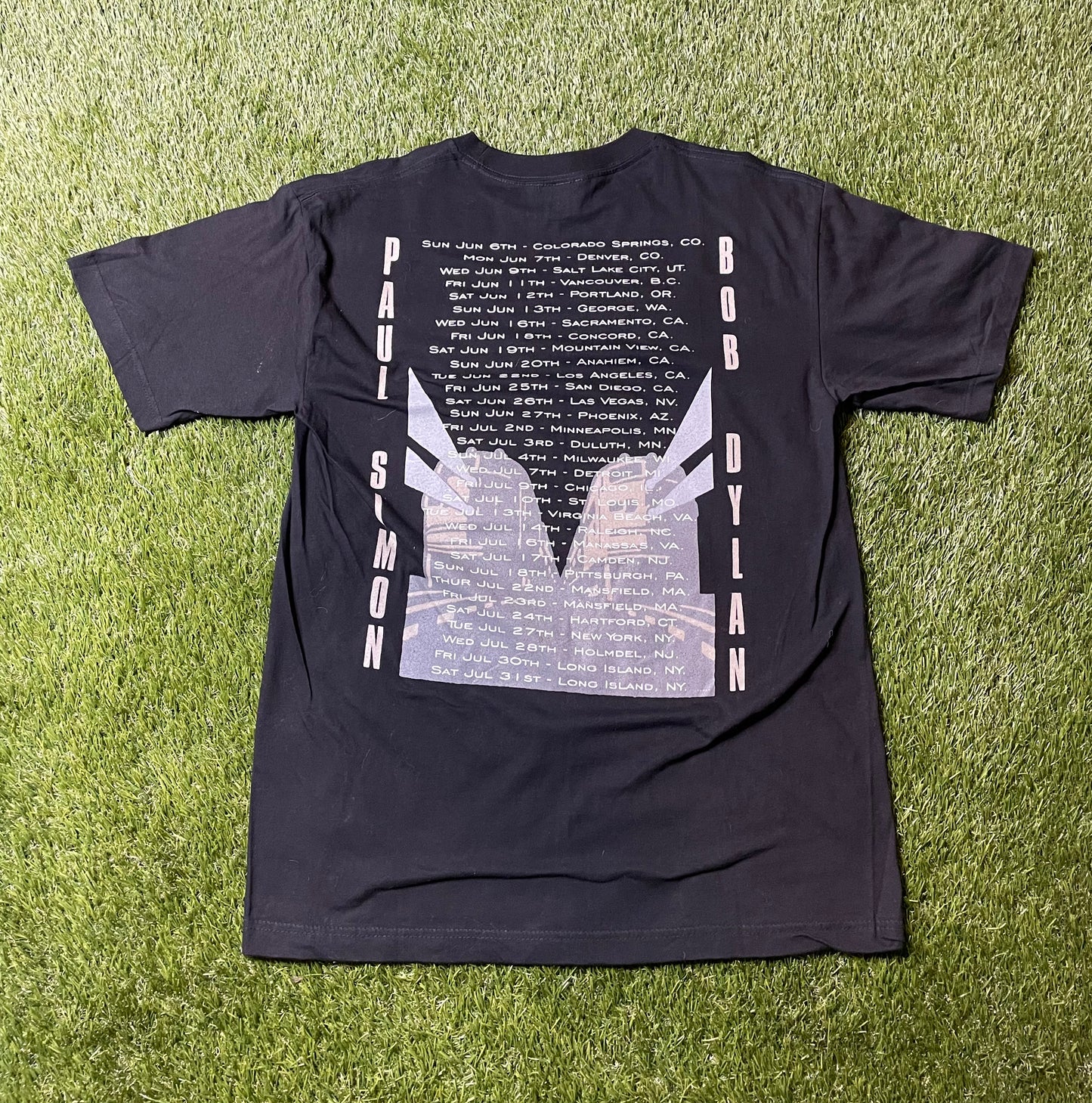 Vintage 90's Paul Simon & Bob Dylan Concert T Shirt