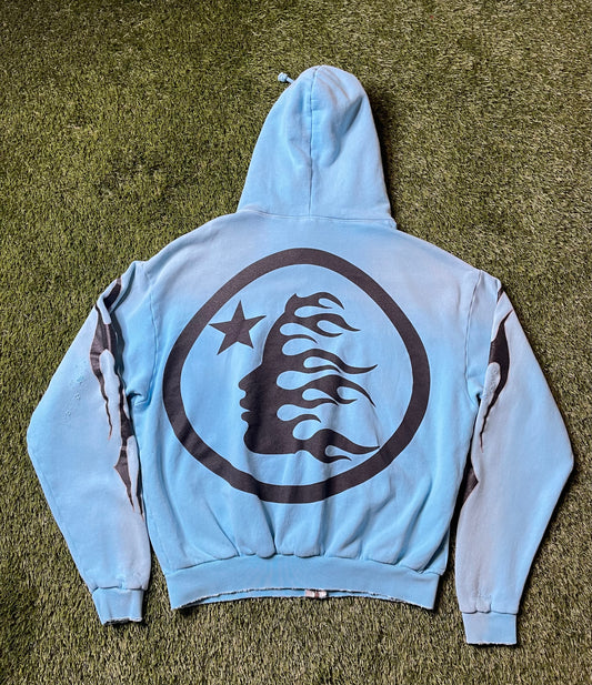 Hellstar Studios Zip Hoodie Blue