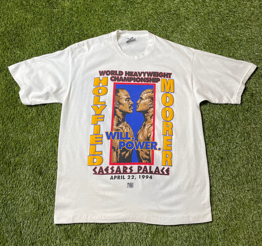 Vintage 1994 Holyfield V.S Moorer Boxing T Shirt
