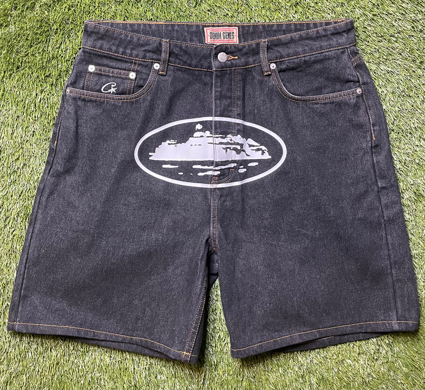Corteiz Black Denim Shorts