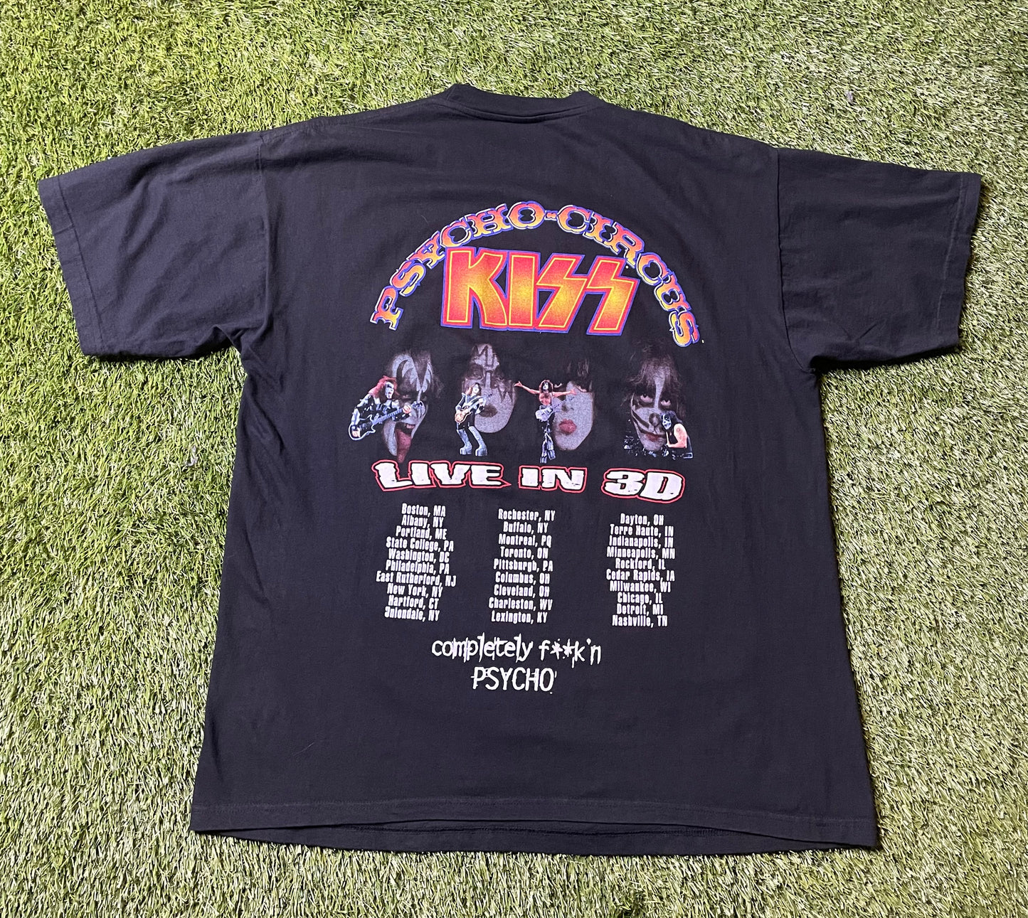 Vintage 1998 Kiss Completely Psycho Band T Shirt