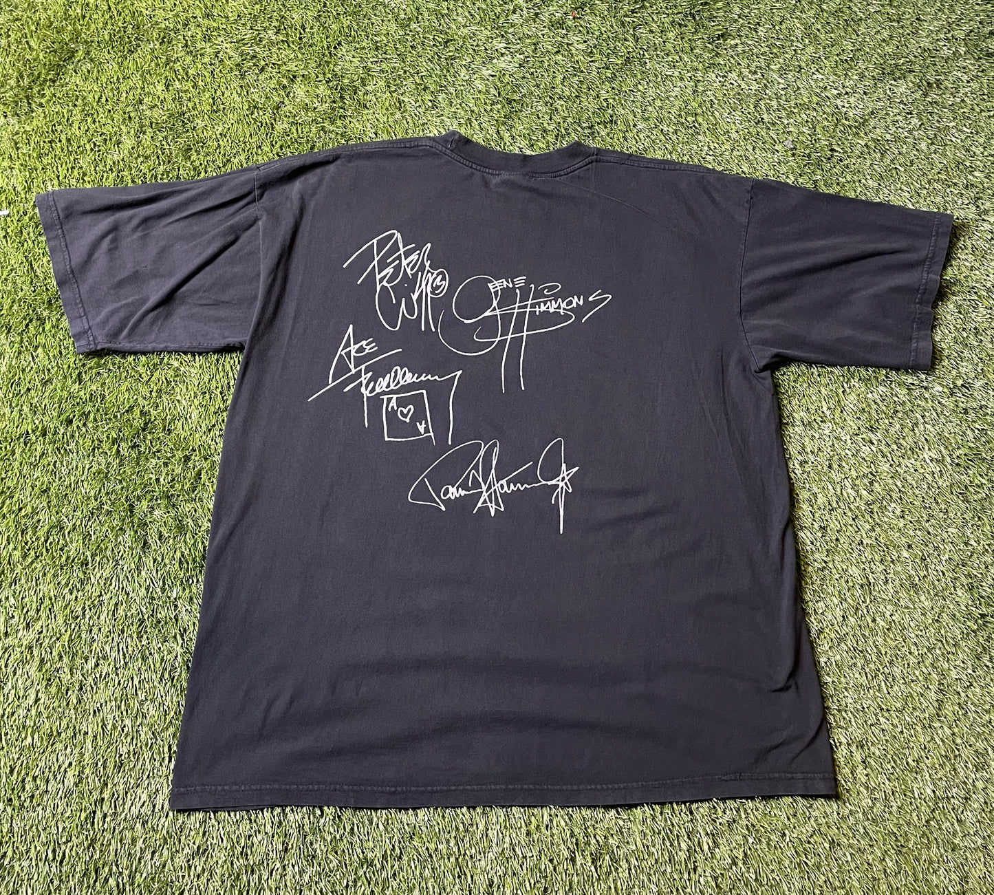 Vintage 1996 Kiss Autographed T Shirt