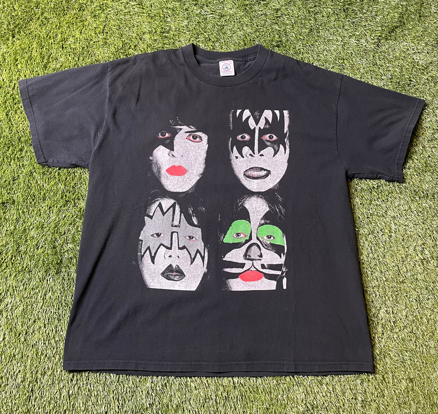 Vintage 2000 Kiss Farewell Faces Tour T Shirt