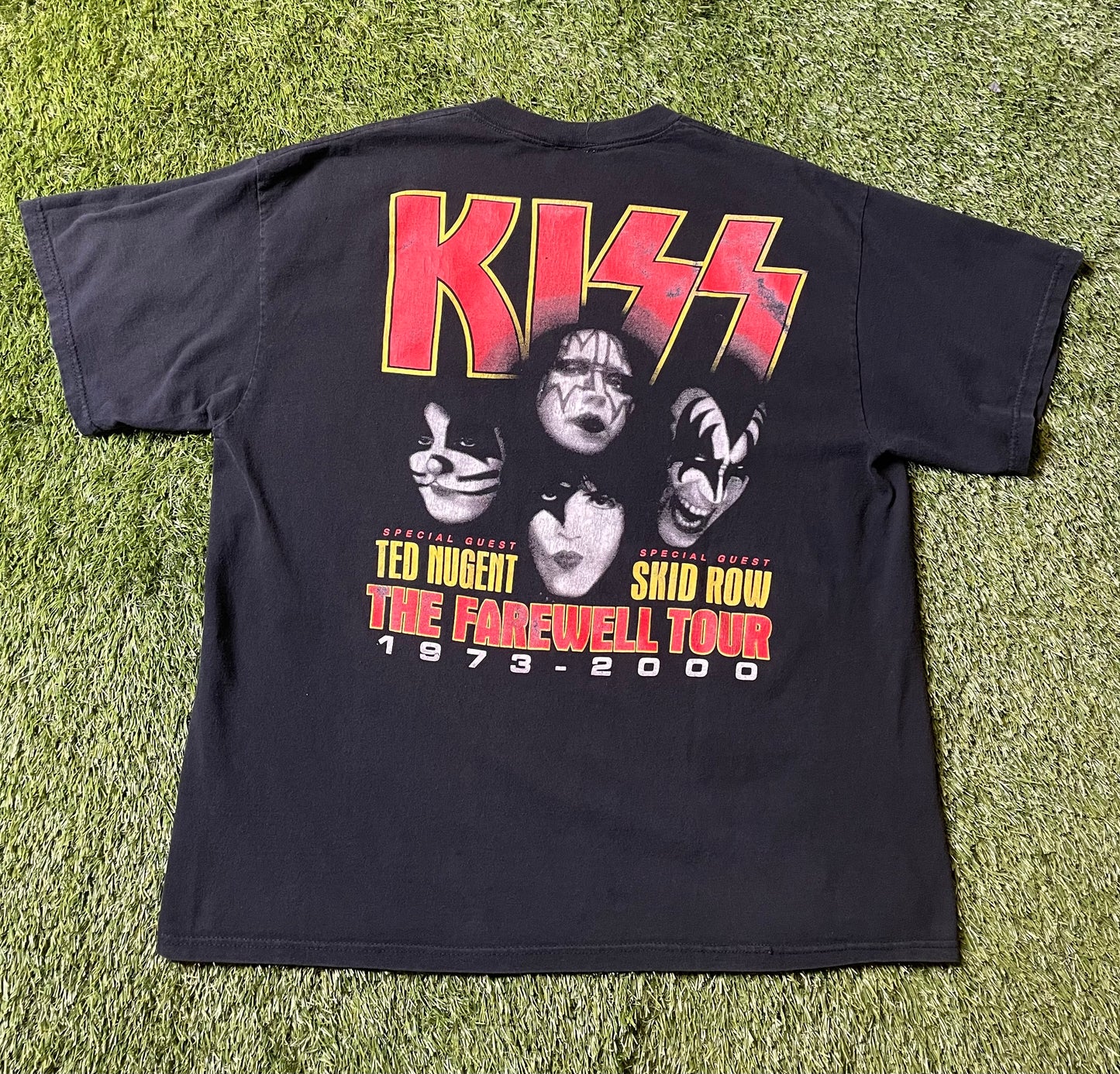 Vintage 2000 Kiss Farewell Faces Tour T Shirt