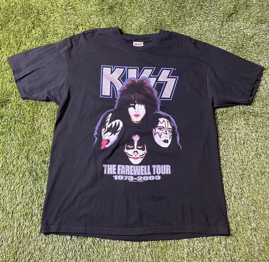 Vintage 2000 Kiss Farewell Tour Faces T Shirt
