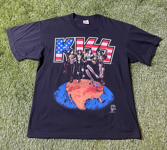 Vintage 1996 Kiss Tigers Stadium Concert T Shirt