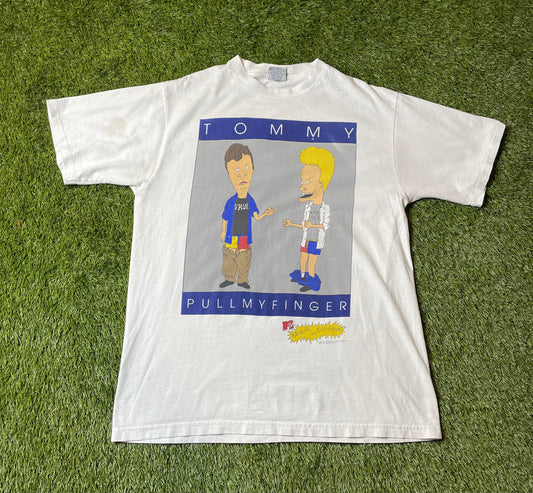 Vintage 1995 Beavis & Butthead Tommy Pull My Finger T Shirt