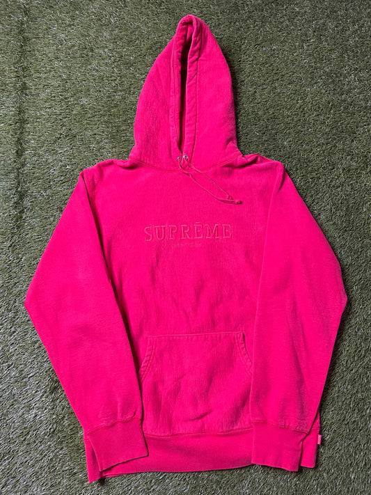 Supreme New York Embroidered Red Hoodie