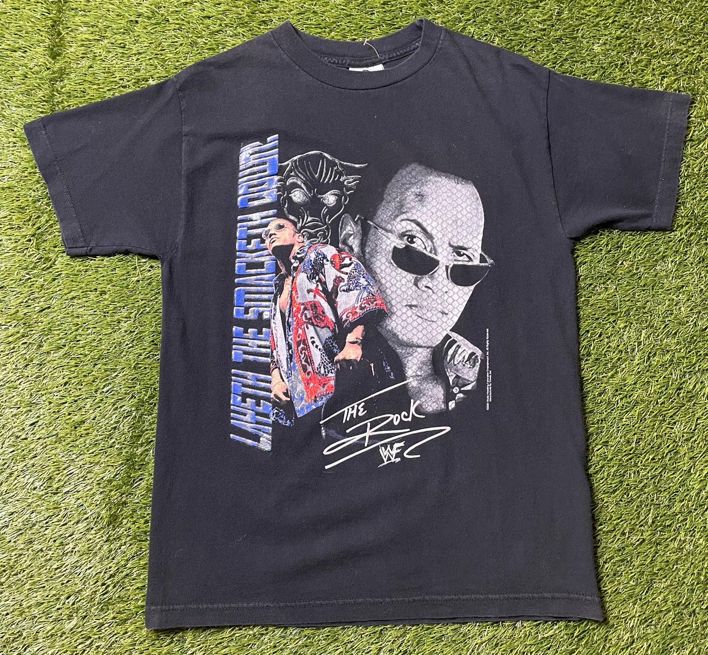 Vintage 2001 WWF The Rock Smacketh T Shirt