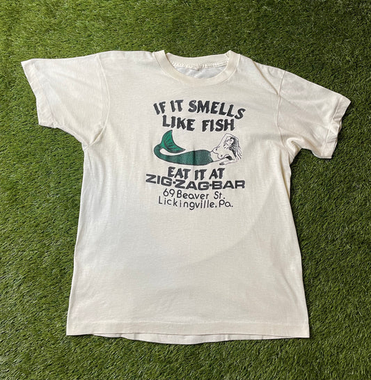 Vintage 80's Eat it at Zig Zag Bar T Shirt