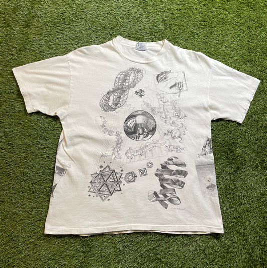 Vintage 90's MC Escher AOP T Shirt