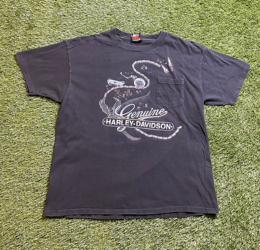 Vintage 1995 Harley Davidson Chain T Shirt