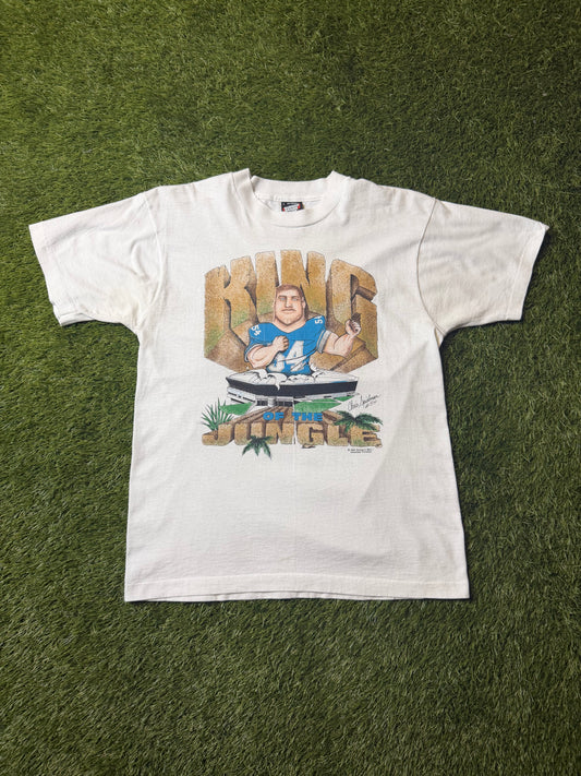 Vintage 1990 Detroit Lions King of the Jungle T Shirt