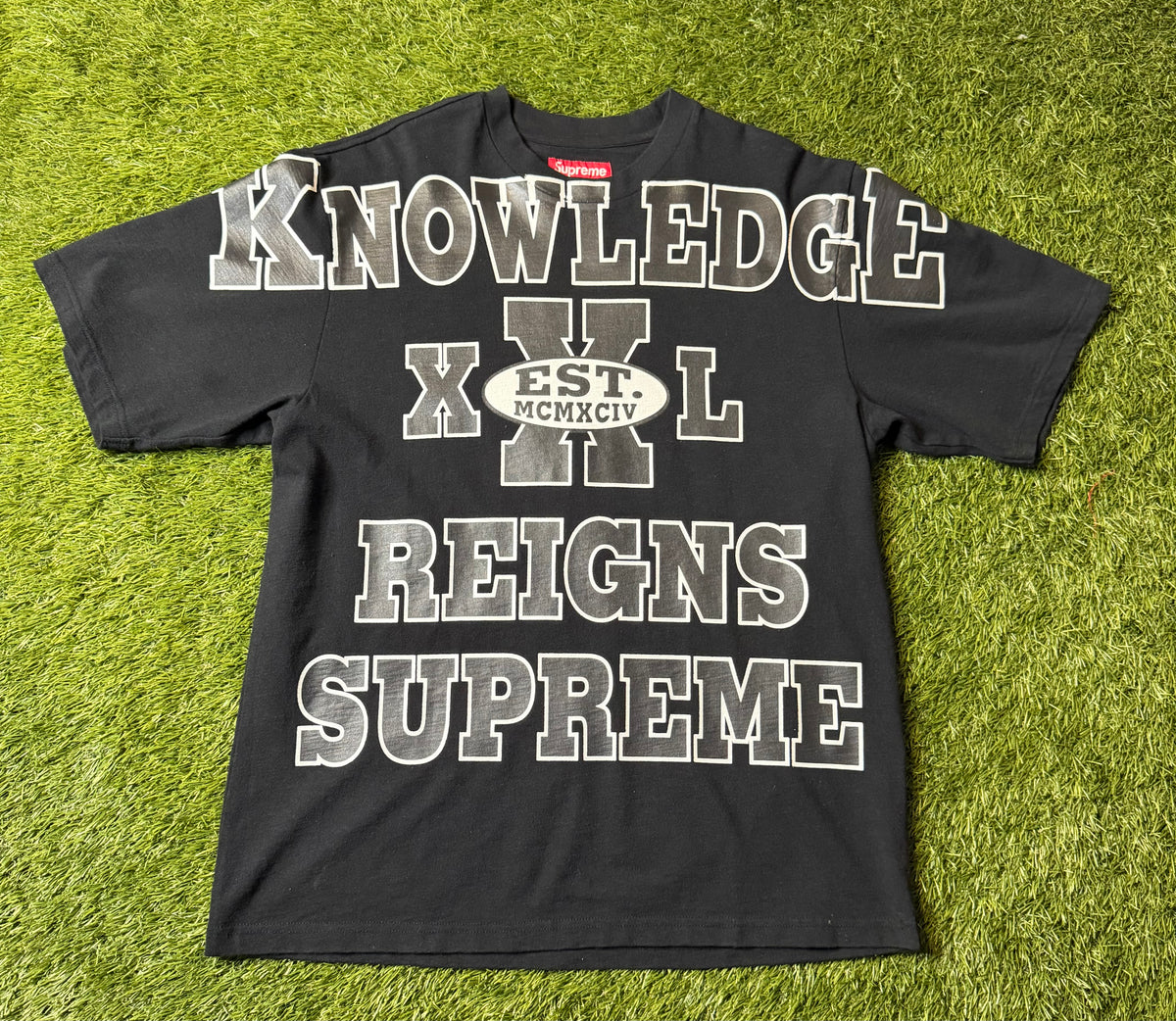 Supreme Overprint Knowledge T Shirt