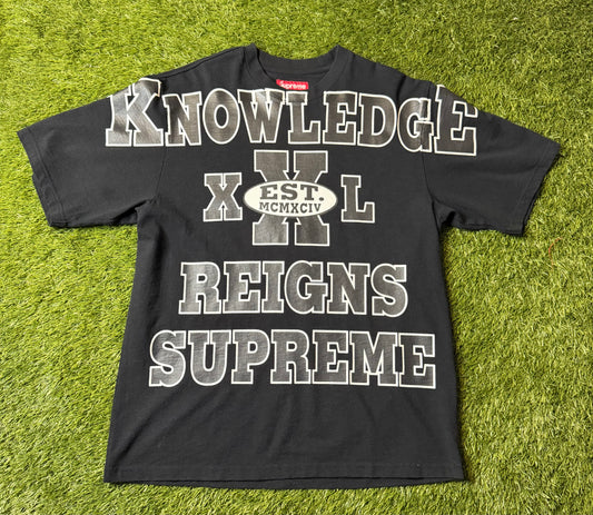 Supreme Overprint Knowledge T Shirt