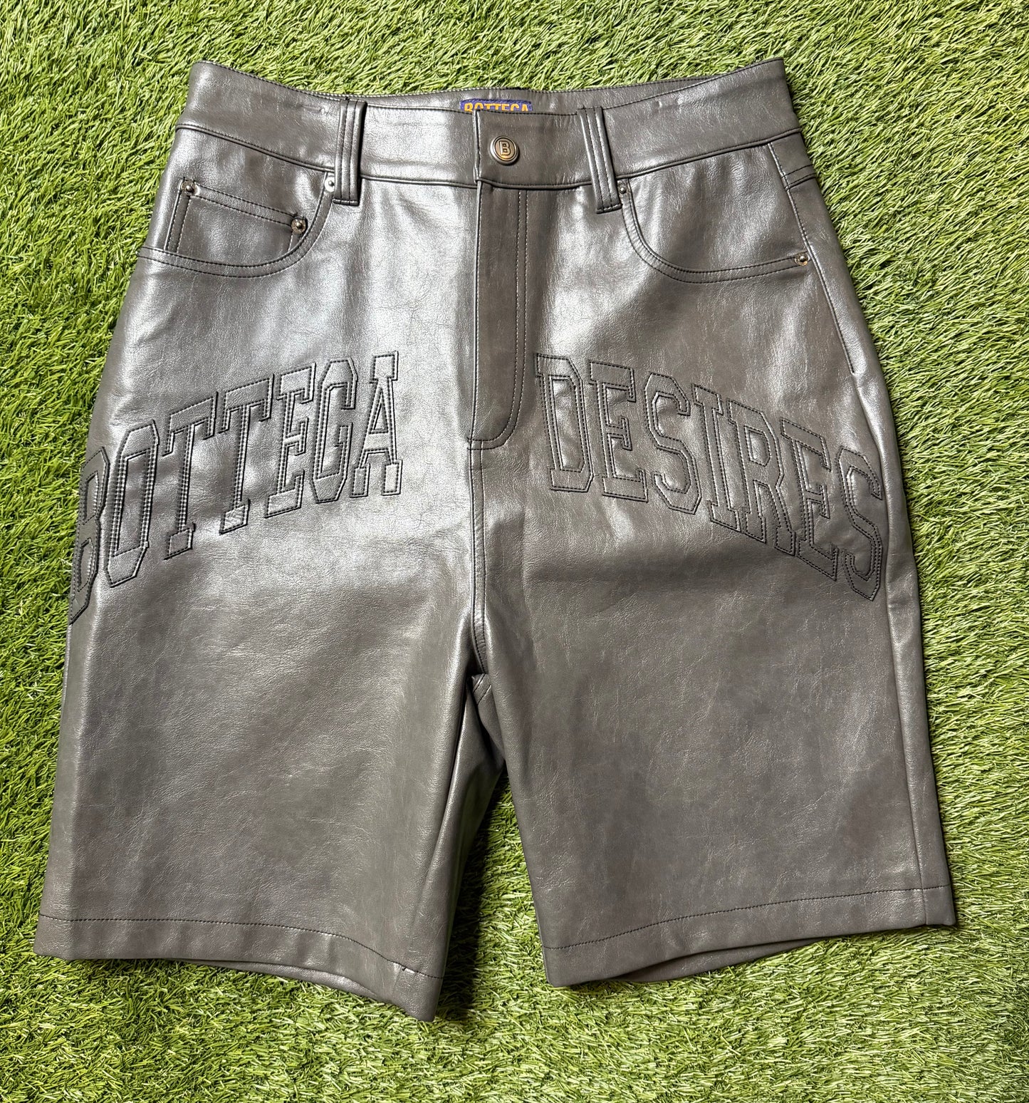 Bottega Desires Leather Shorts