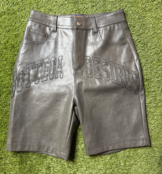 Bottega Desires Leather Shorts