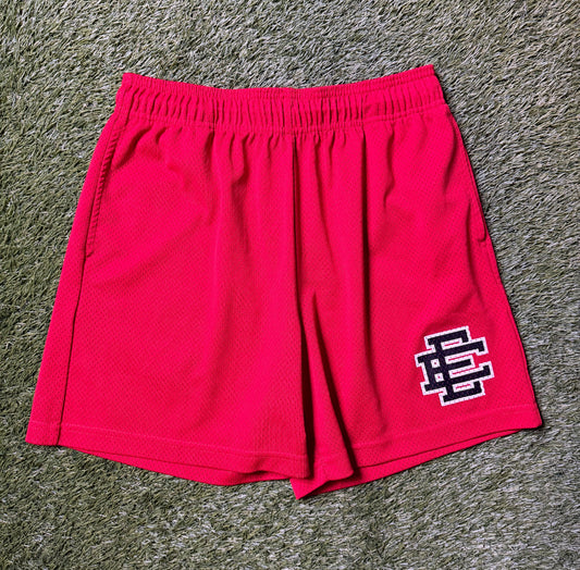 Eric Emanuel Red/Black Mesh Shorts