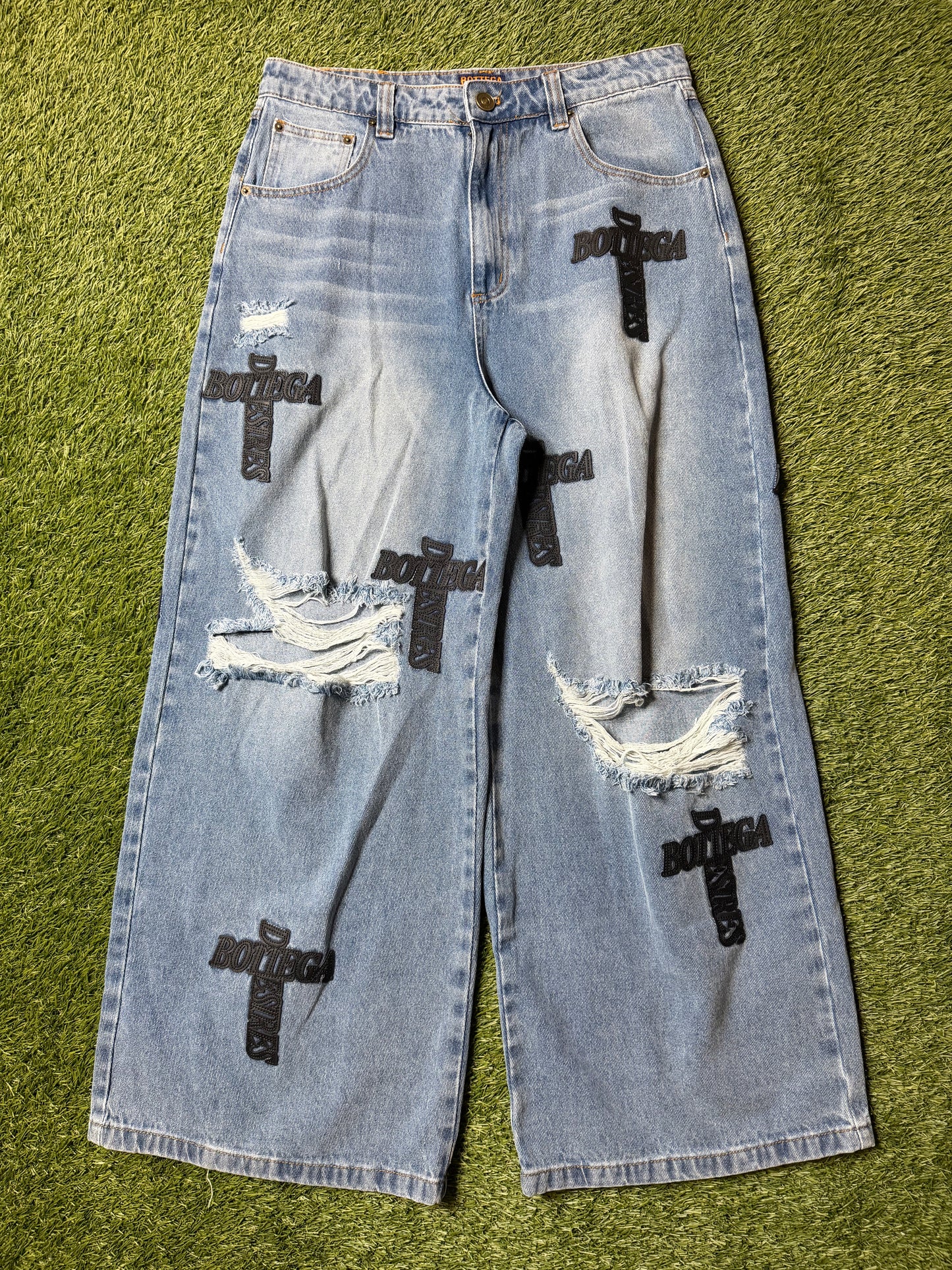 Bottega Desires Cross Baggy Denim