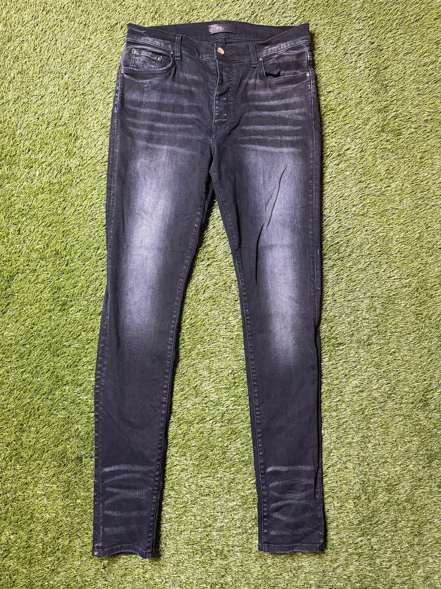 Amiri Washed Black Denim