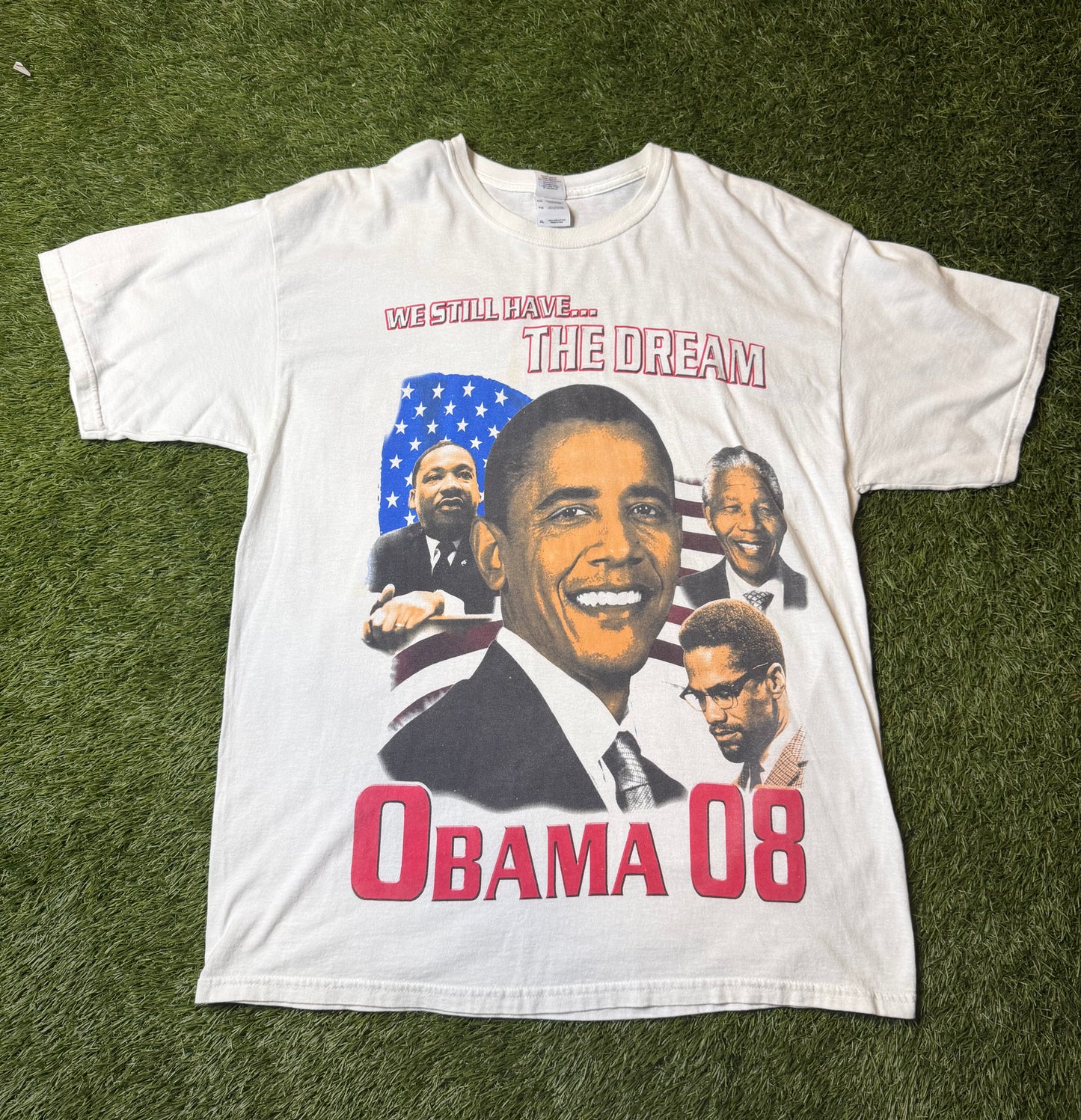 Vintage 2008 Obama Rap Style T Shirt