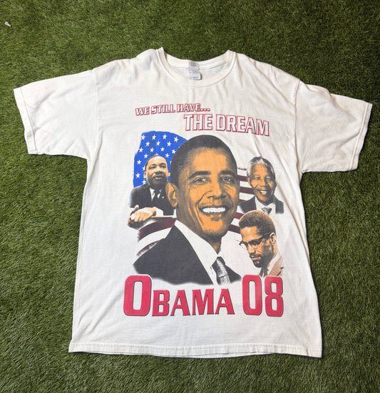Vintage 2008 Obama Rap Style T Shirt