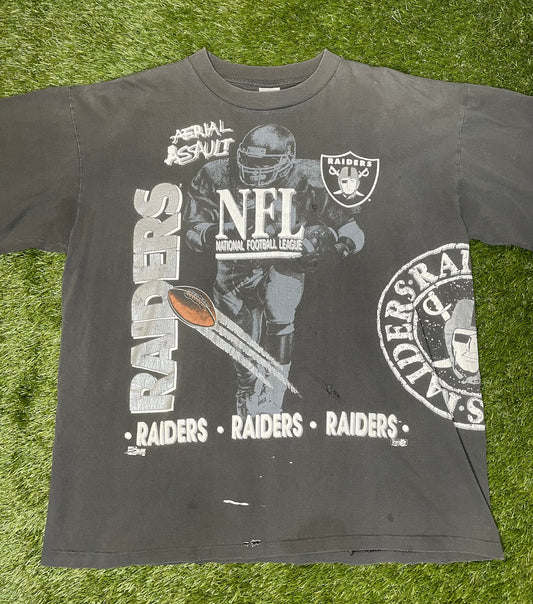 Vintage 90's Raiders AOP T Shirt