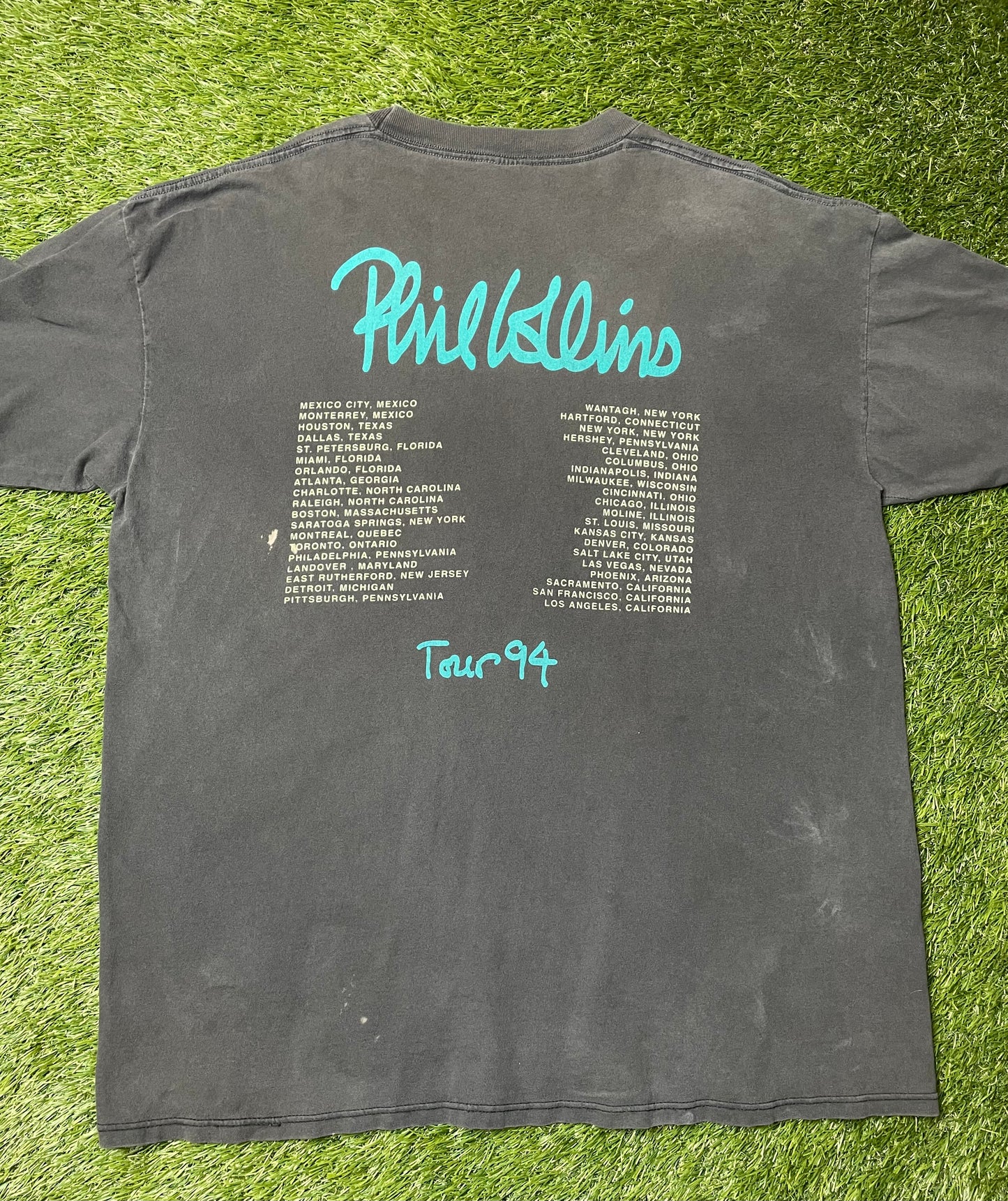 Vintage 1994 Phil Collins Tour T Shirt