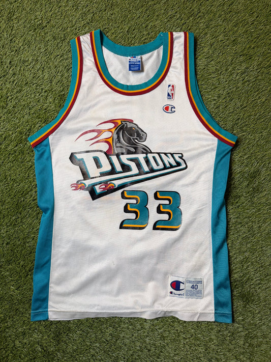 Vintage 90's Detroit Pistons Grant Hill Champion Jersey