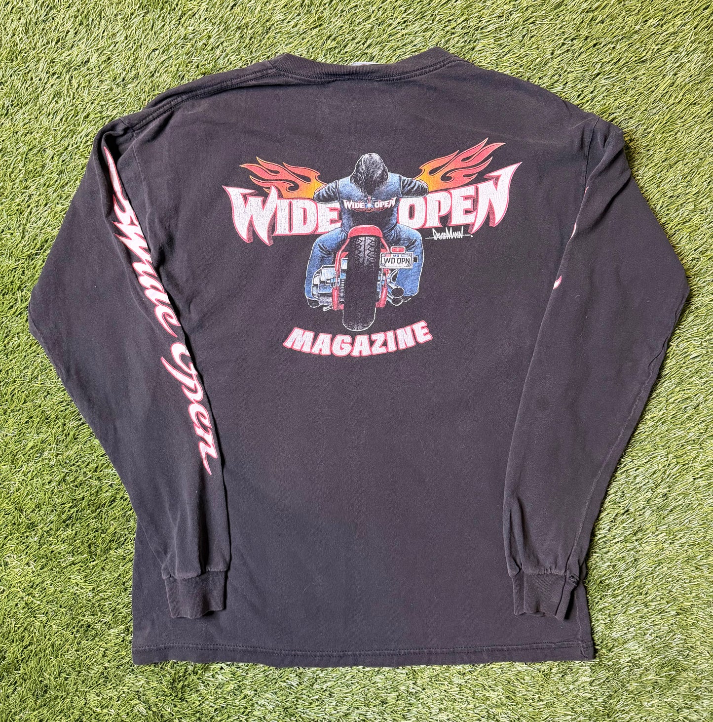 Vintage 2003 Wide Open Magazine Biker L/S