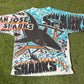 Vintage 90's San Jose Sharks Magic Johnson AOP T Shirt