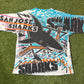 Vintage 90's San Jose Sharks Magic Johnson AOP T Shirt