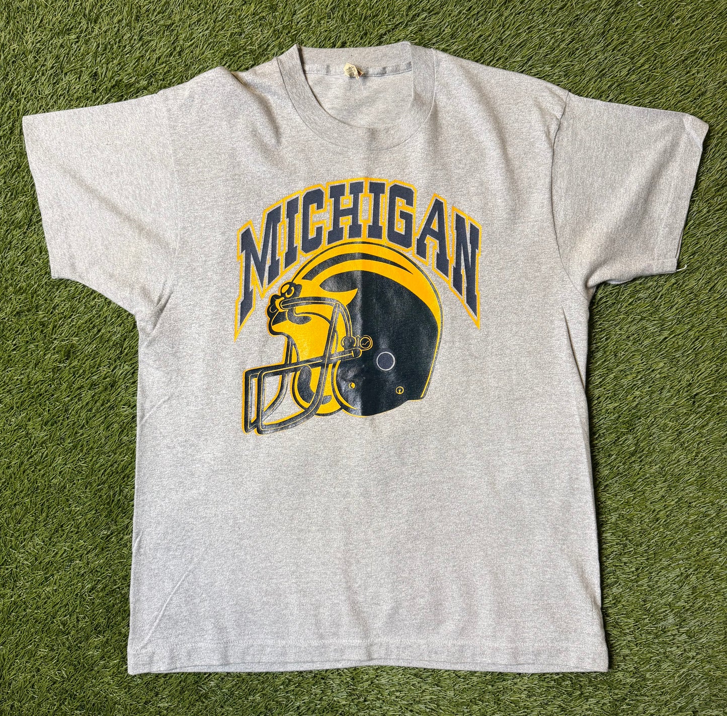 Vintage 90's Michigan Helmet T Shirt