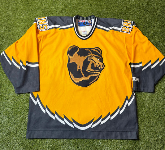 Vintage Starter Boston Bruins Pooh Bear Hockey Jersey