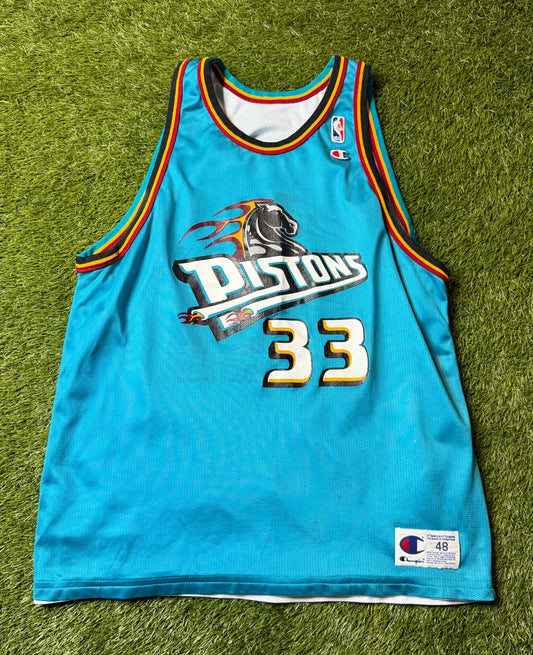 Vintage Grant Hill Detroit Pistons Reversible Champion Jersey