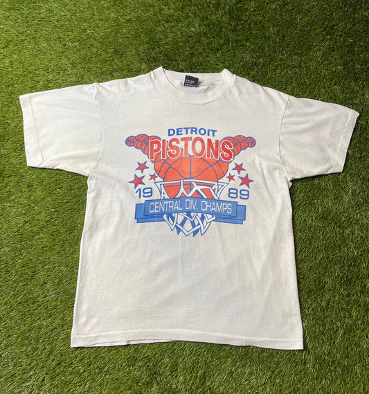 Vintage 1989 Detroit Pistons Central Champs T Shirt