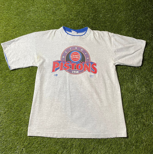 Vintage Detroit Pistons Grey T Shirt