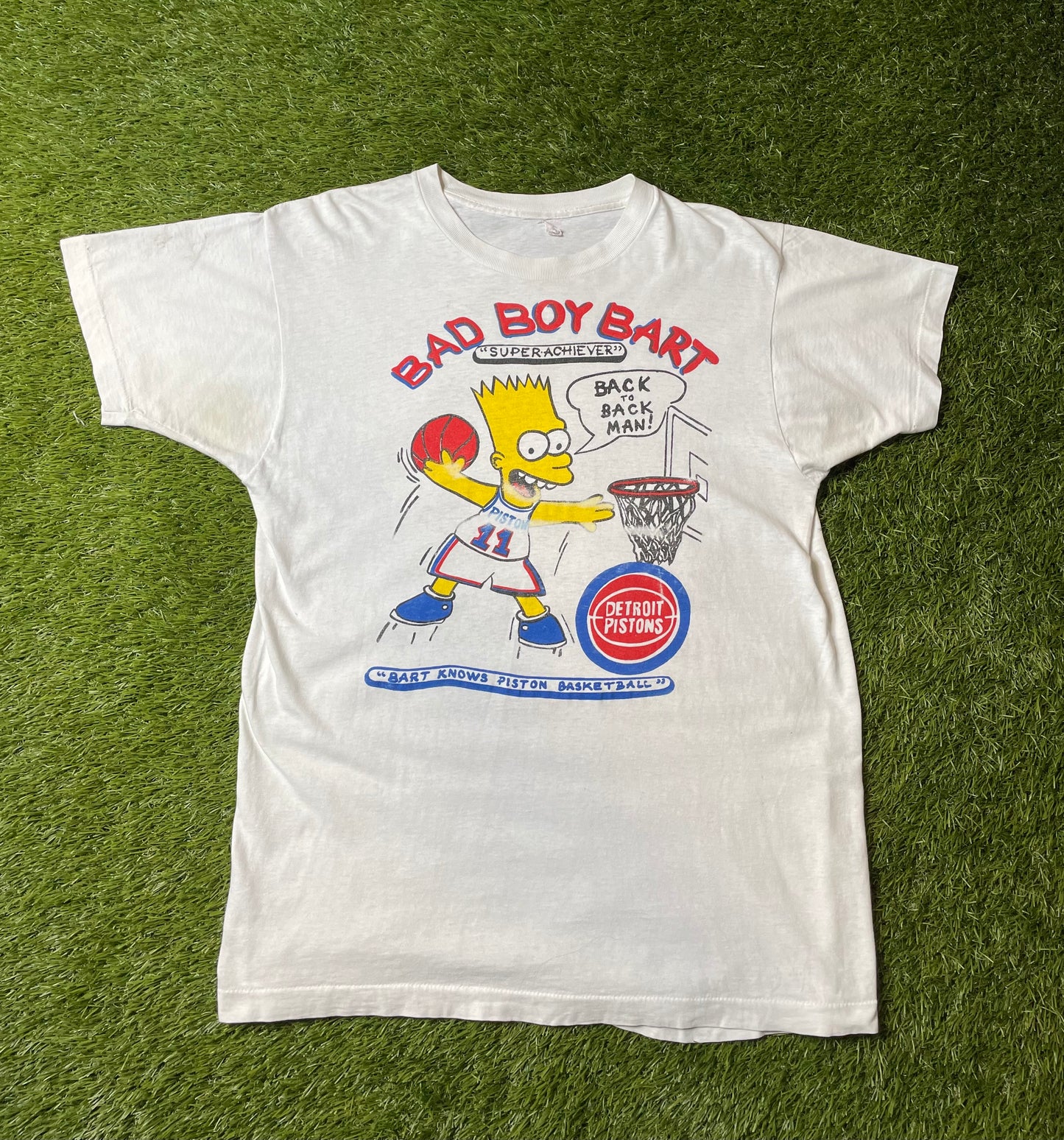 Vintage 90's Bad Boy Bart Detroit Pistons T Shirt