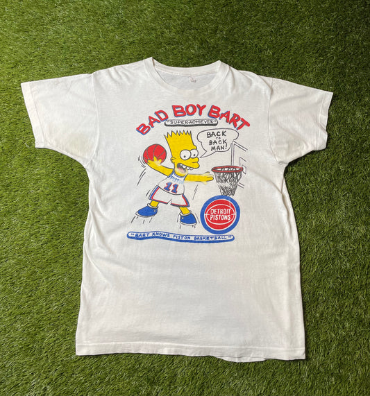 Vintage 90's Bad Boy Bart Detroit Pistons T Shirt