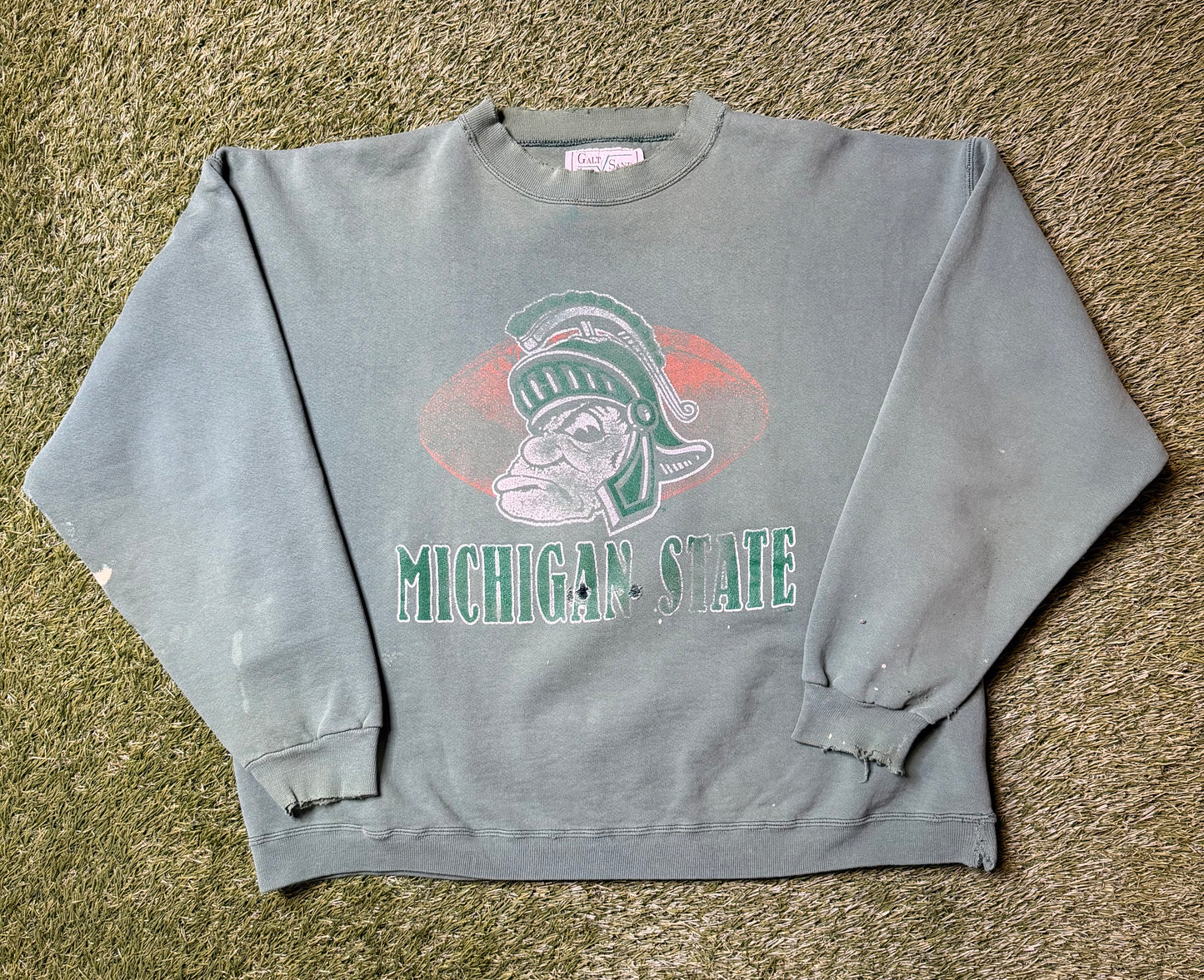 Vintage 90's MSU Distressed Crewneck