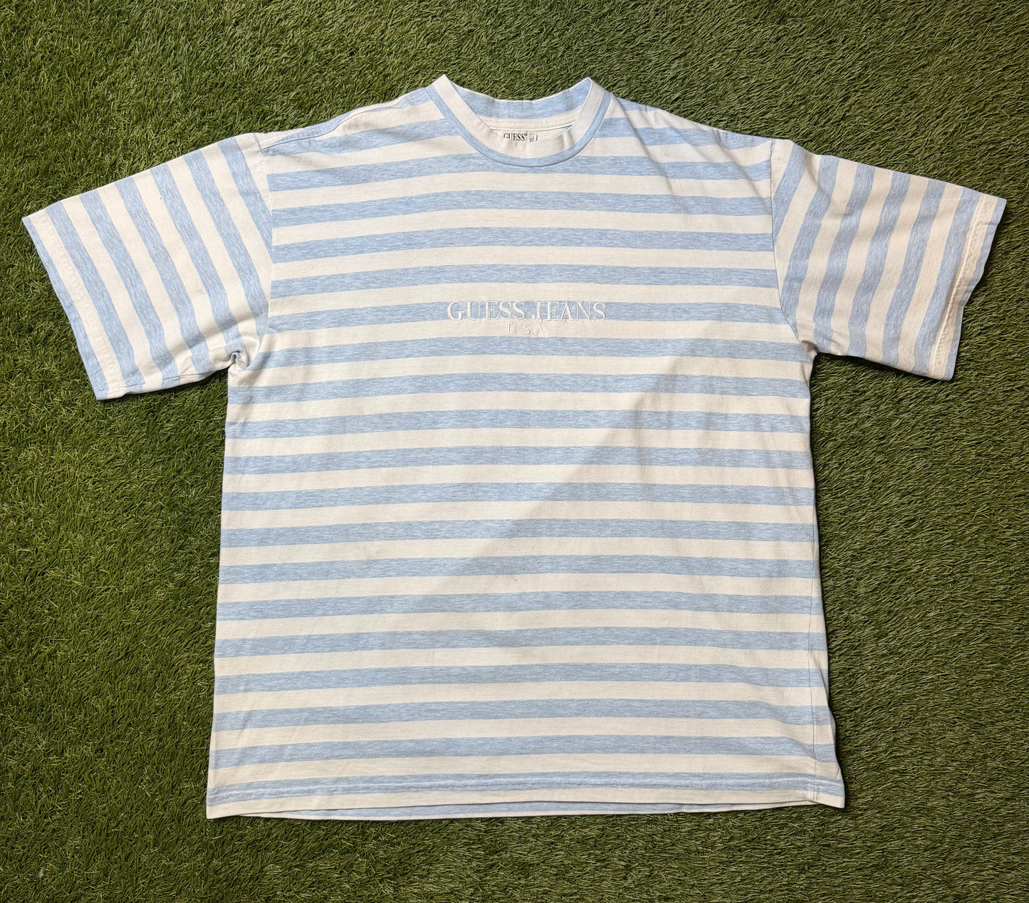 Vintage Guess Jeans Striped T Shirt