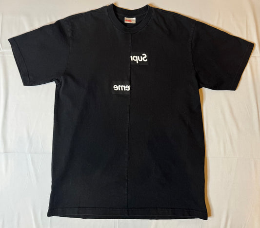 Supreme Comme des Garcons SHIRT Split Box Logo Tee Black