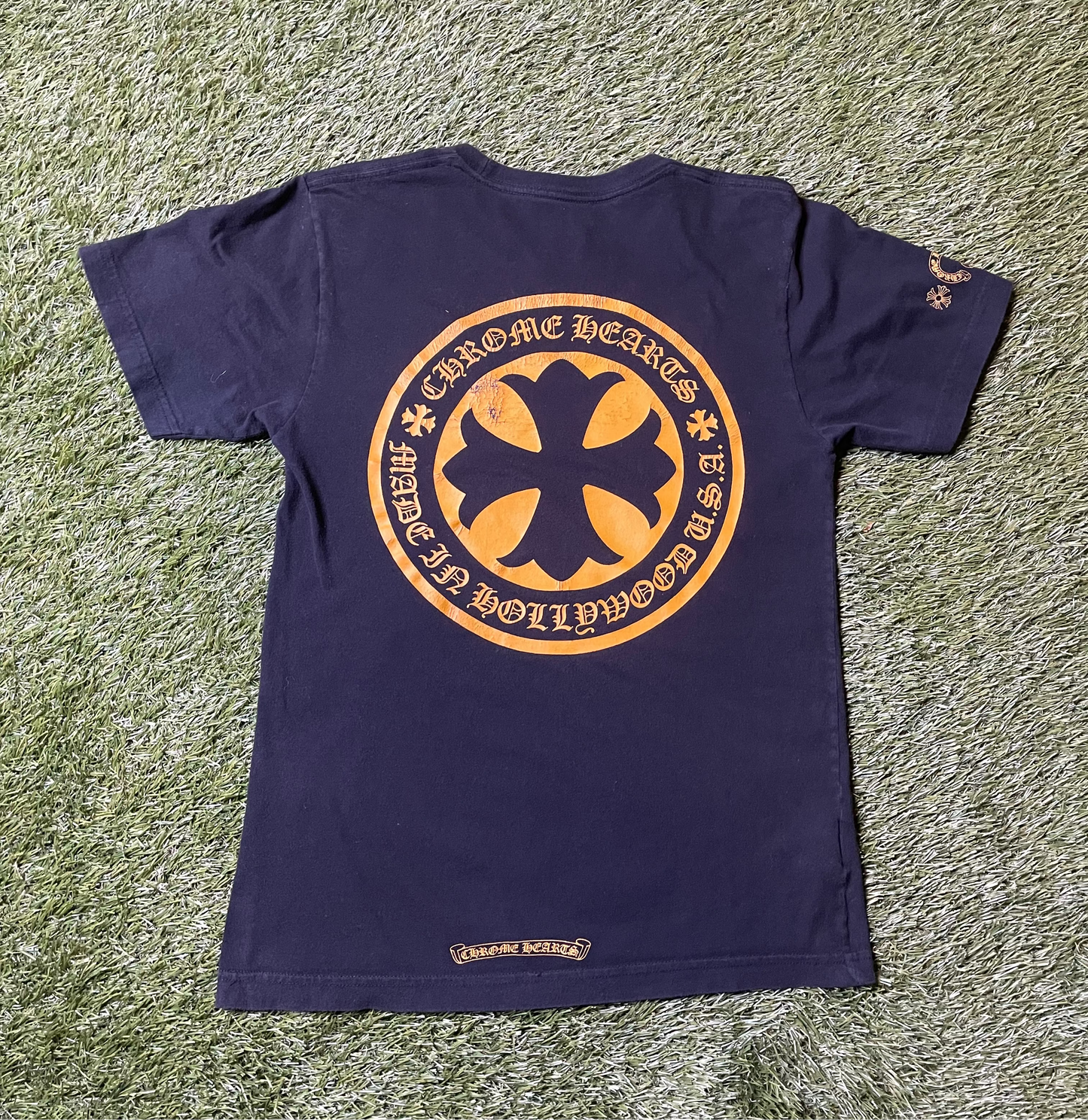 Chrome Hearts Yellow Cross Stamp T Shirt