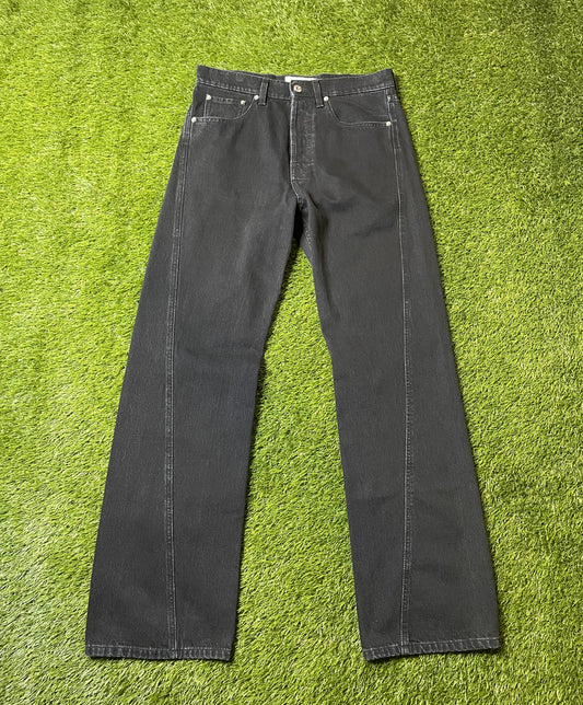 Lanvin Black Twisted Hem Jeans