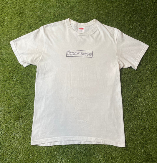 Supreme KAWS Chalk Box Logo T Shirt