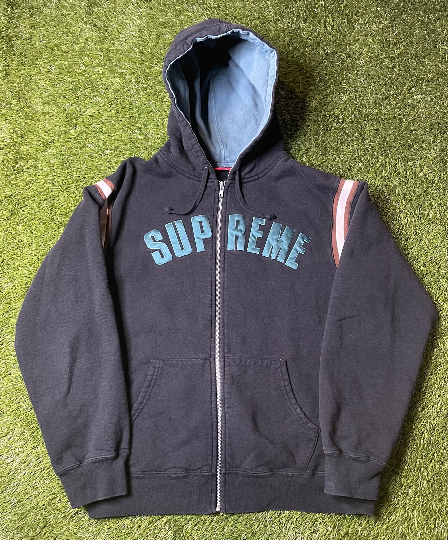 Supreme Jet Sleeve Zip Up Sweatshirt
